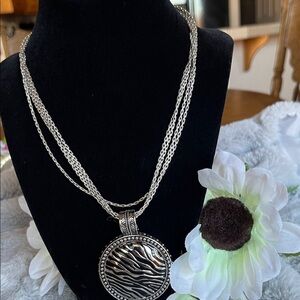 Premier Silver Textured Pendant Necklace